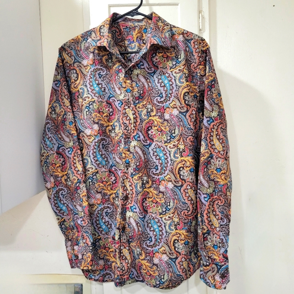 Tasso Alba Men's Med long sleeve Paisley